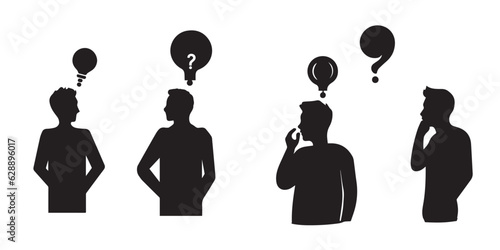 Silhouette People idea vector illustration