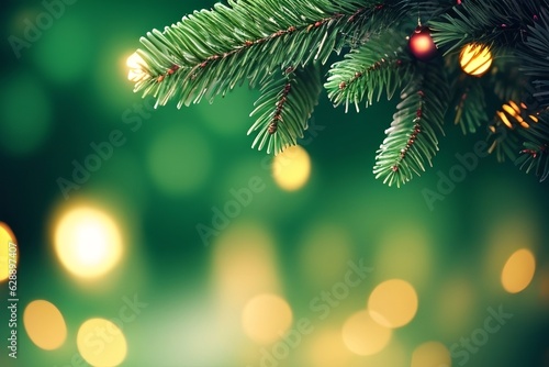 Christmas tree background, generative ai