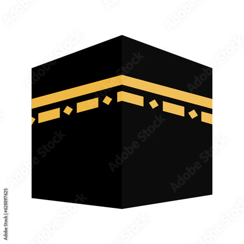 kaaba icon in simple style. makkah holy place icon