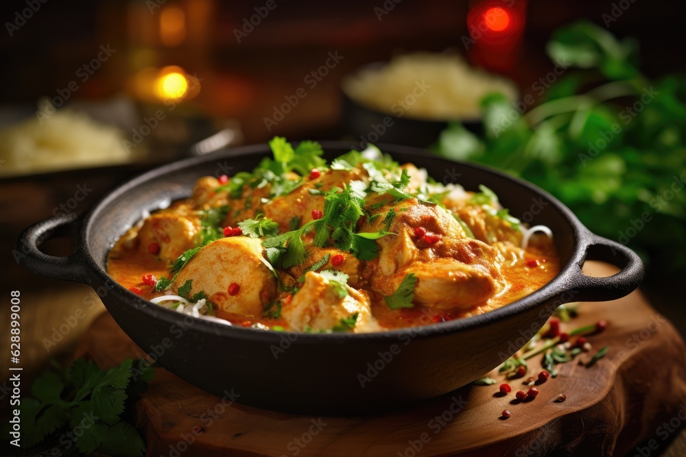 Aromatic Indian food in a bowl