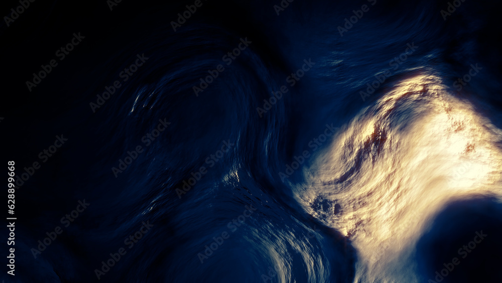 dark blue - yellow strange curves texture - abstract 3D rendering dark blue - yellow strange curves texture - abstract 3D rendering