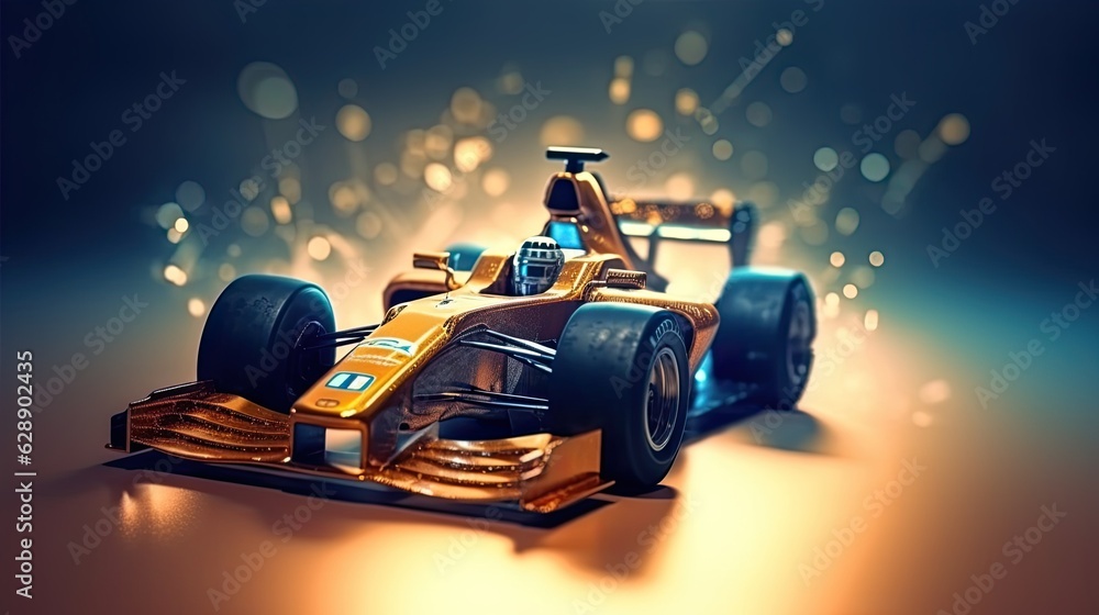 Naklejka premium F1 and speed sports car concept. Generative AI