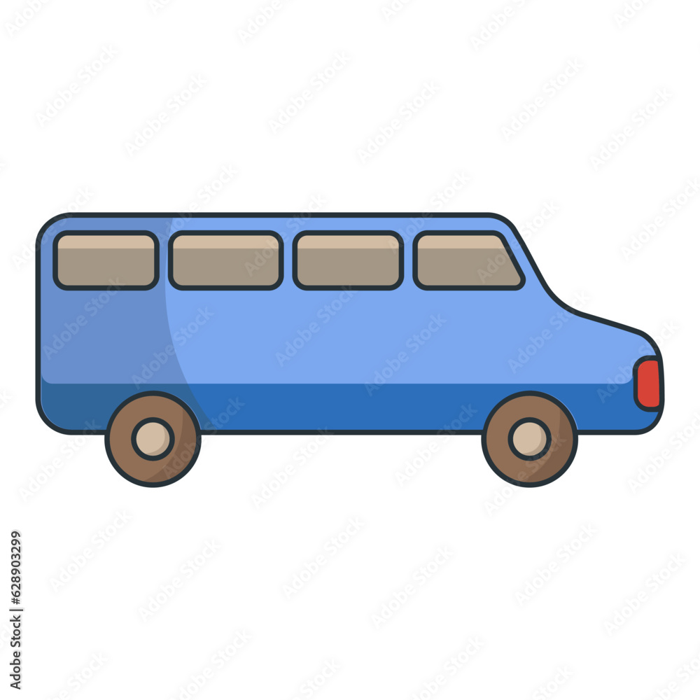 Minibus icon vector on trendy style for design and print