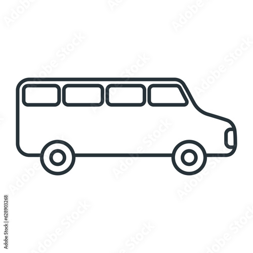 Minibus icon vector on trendy style for design and print