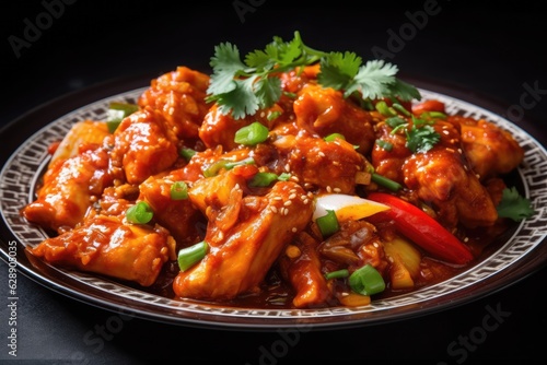 A Plate of delicious Chinese food - Kung Pao Chicken