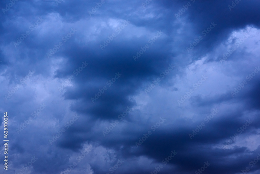 Dark clouds, the beginning of a hurricane.
