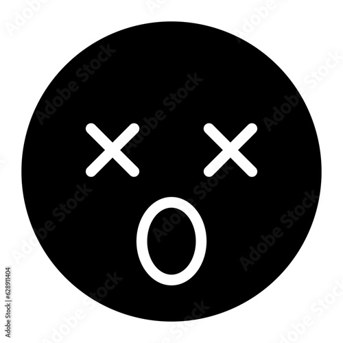 astonished glyph icon
