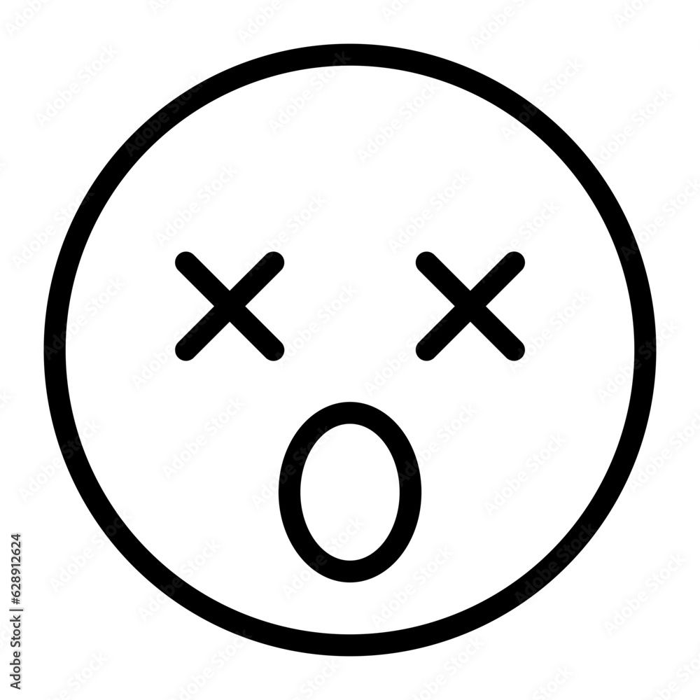 Obraz premium astonished line icon