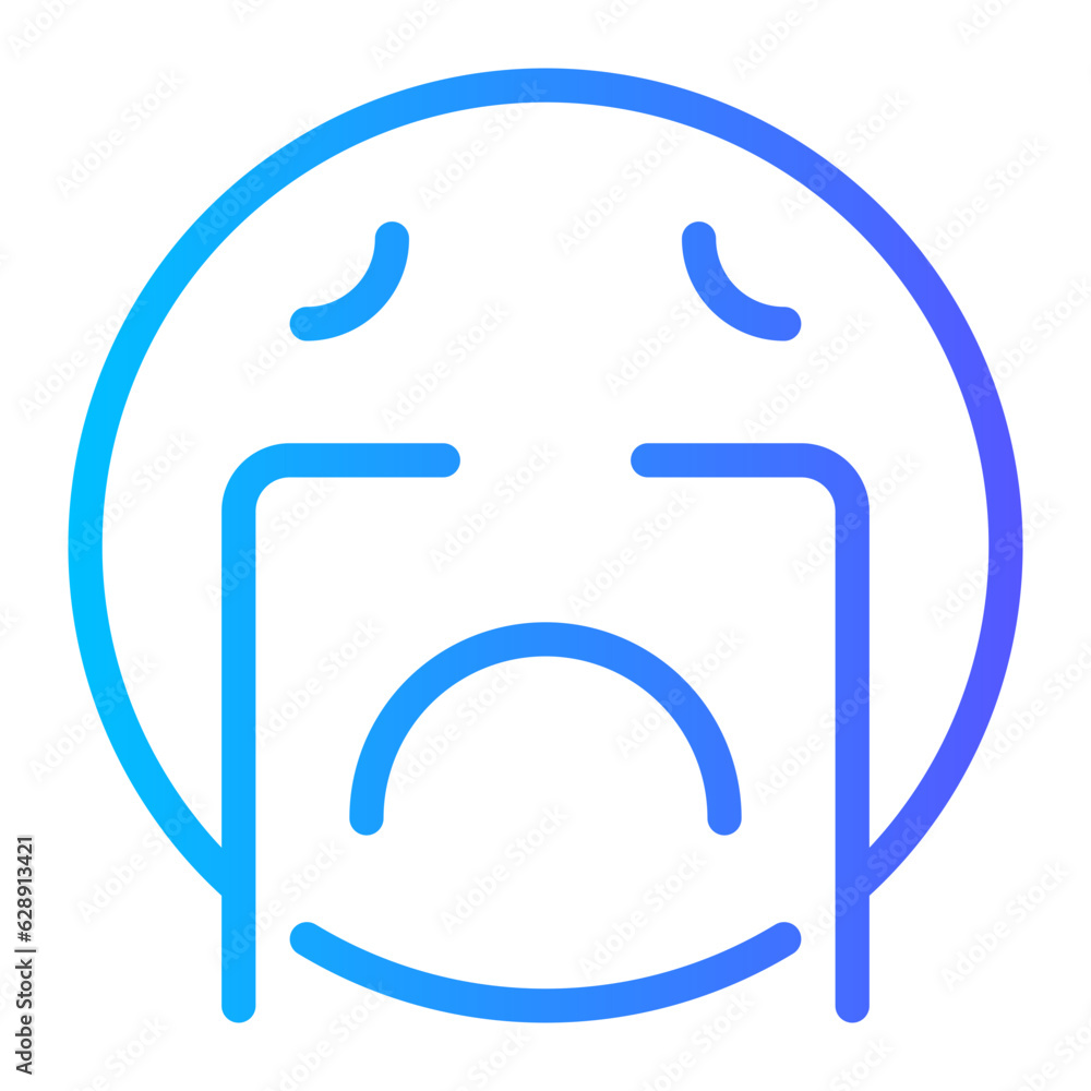 crying gradient icon