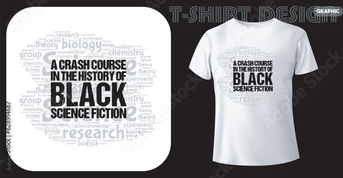 New Design Typography Black T-shirt
