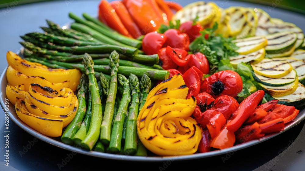 Colorful platter food, Background, Food Photography, Generative Ai Colorful platter food, Background, Food Photography, Generative Ai