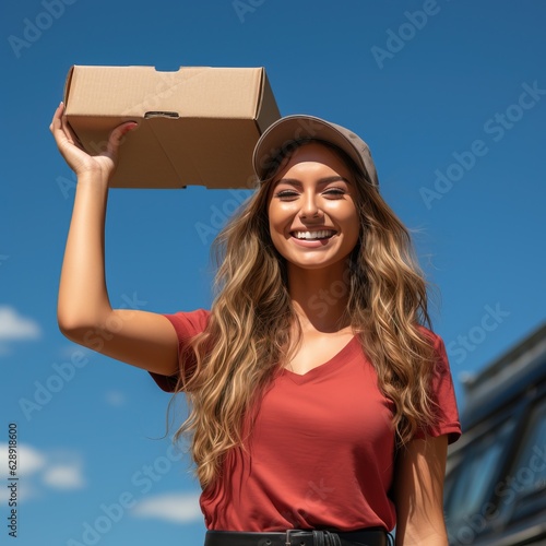 courier delivering a packag...