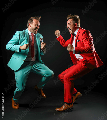 Eccentric people celebratin...