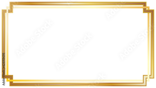 シンプルで豪華な金色のフレーム　16：9