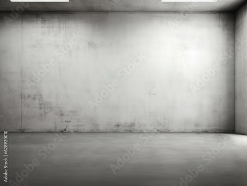 Interior of empty room with concrete walls in loft style. Textured background © Irina Sharnina