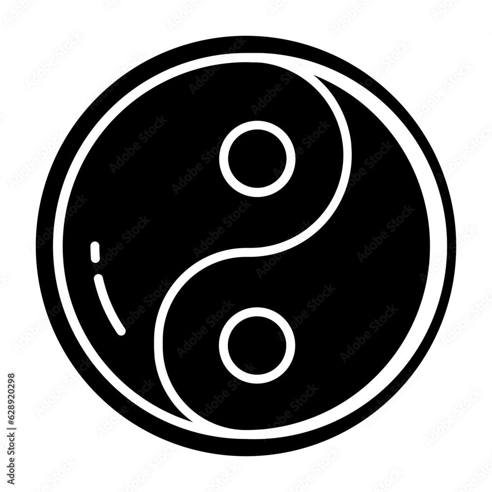 Ying Yang Glyph Icon Ying Yang Glyph Icon