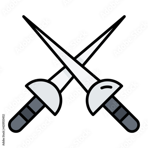 Fencing Line Color Icon