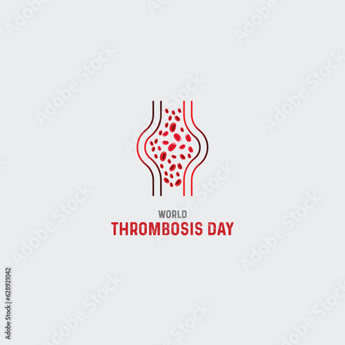 World Thrombosis Day. Thrombosis infection background.