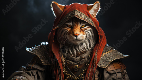 Obraz na płótnie Tabaxi warrior - AI Generative