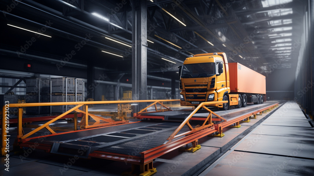 Create an innovative cargo loading platform with adjustable ramps and