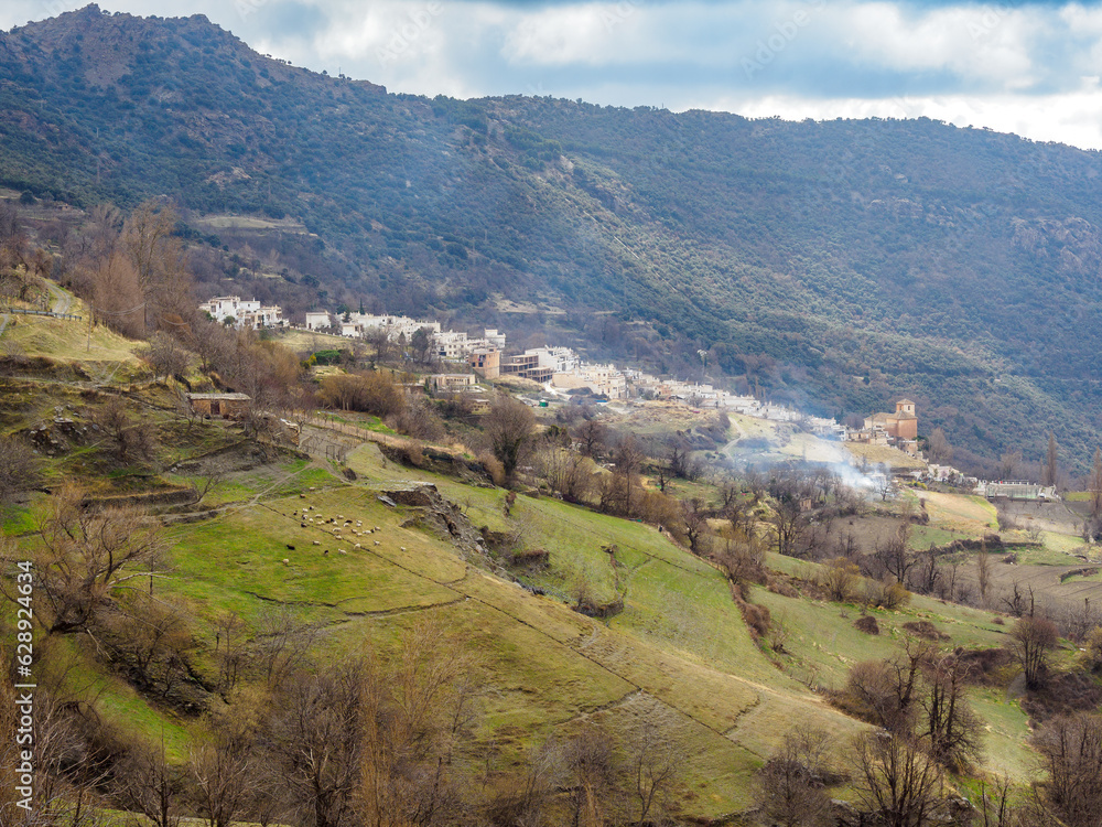 Fototapeta premium Pampaneira, Bubion and Capileira villages in Alpajurra of Granada province, Spain