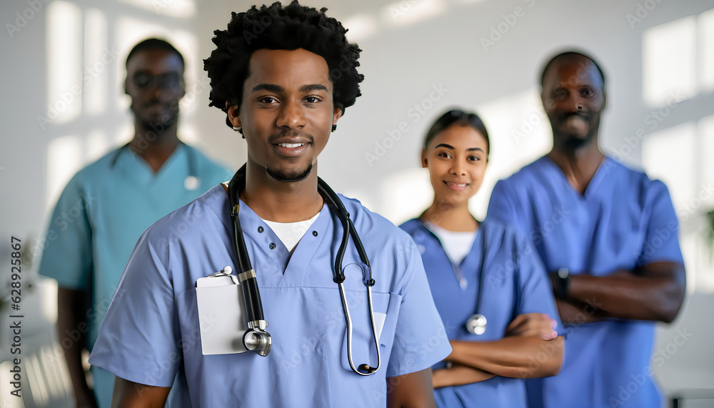 portrait of a young nursing student standing confidently in a hospital. High quality photo portrait of a young nursing student standing confidently in a hospital. High quality photo