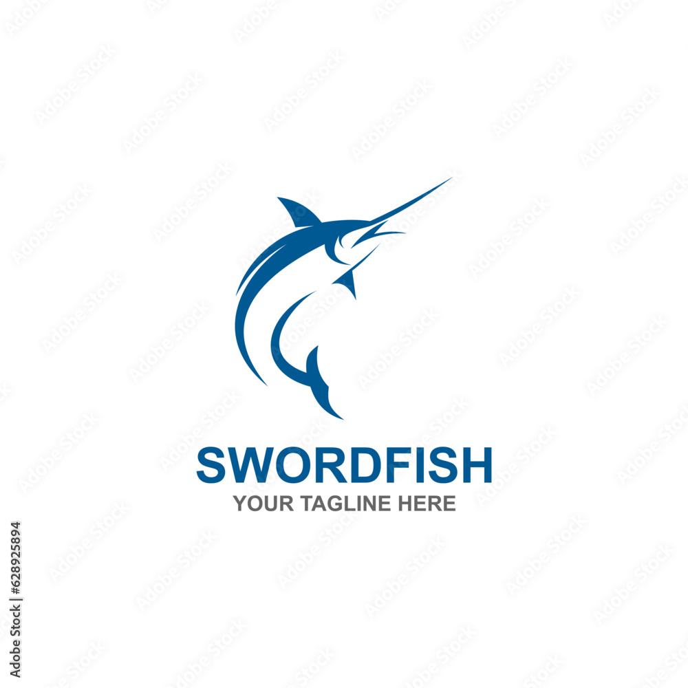 Swordfish Logo isolated on white background. Design swordfish for logo, Simple and clean flat design of the swordfish logo template. Suitable for your design need, logo, illustration, animation, etc. Swordfish Logo isolated on white background. Design swordfish for logo, Simple and clean flat design of the swordfish logo template. Suitable for your design need, logo, illustration, animation, etc.