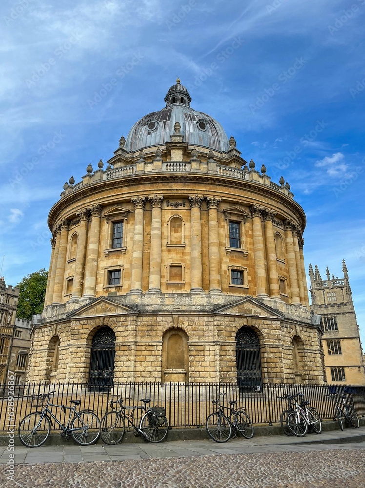 Radcliffe Camera, located in Oxford, England, is an iconic landmark building