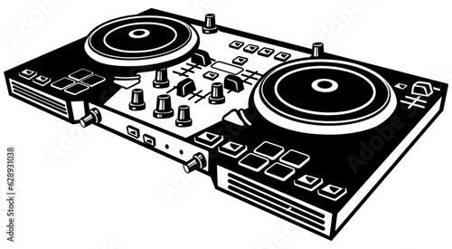 DJ turntable and vinyl record