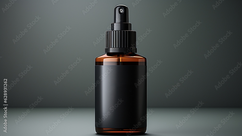 bottle of perfume on black background.generative ai bottle of perfume on black background.generative ai