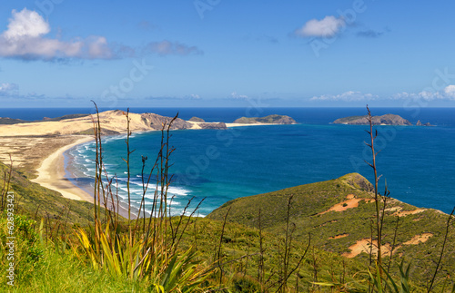 the long beach of Spirits Bay  near Cape Reinga  Northland  New Zealand