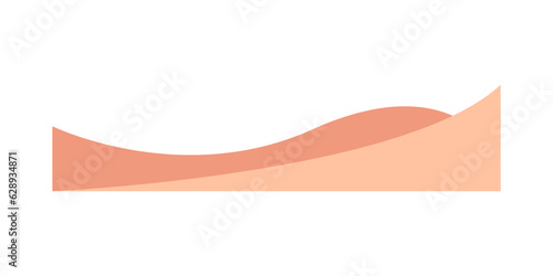 Wavy design element. Decor for brochure, banner, and flyer. Fluid, color wave, curve smooth line. Vector. Triple Wave Border Elements