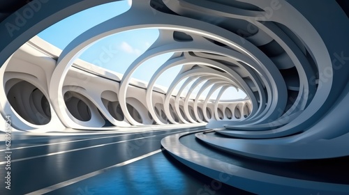 Futuristic design modern architecture.