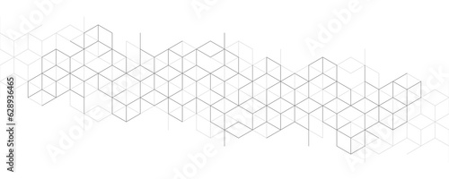 Abstract geometric background with isometric blocks, polygon shape pattern