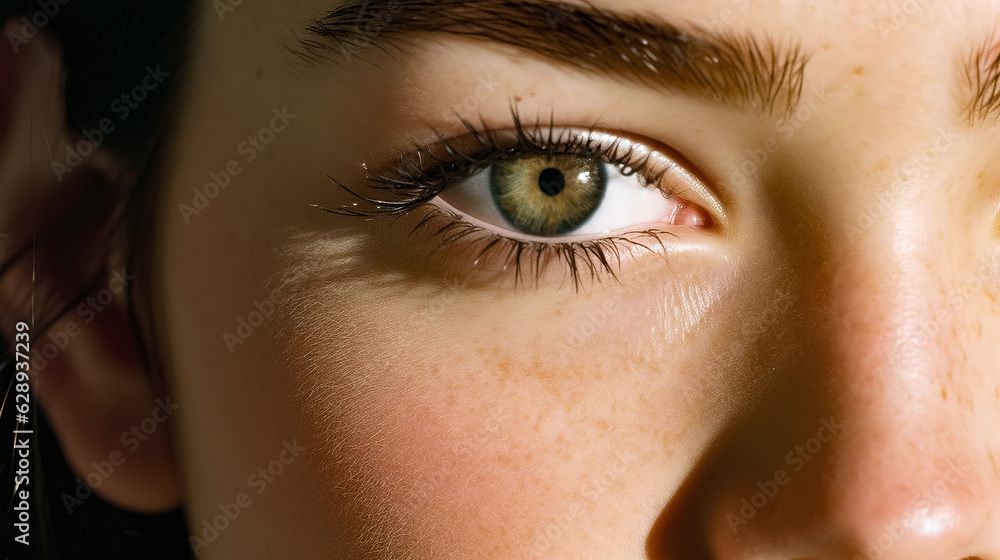 Fototapeta premium Close up of woman's open eye