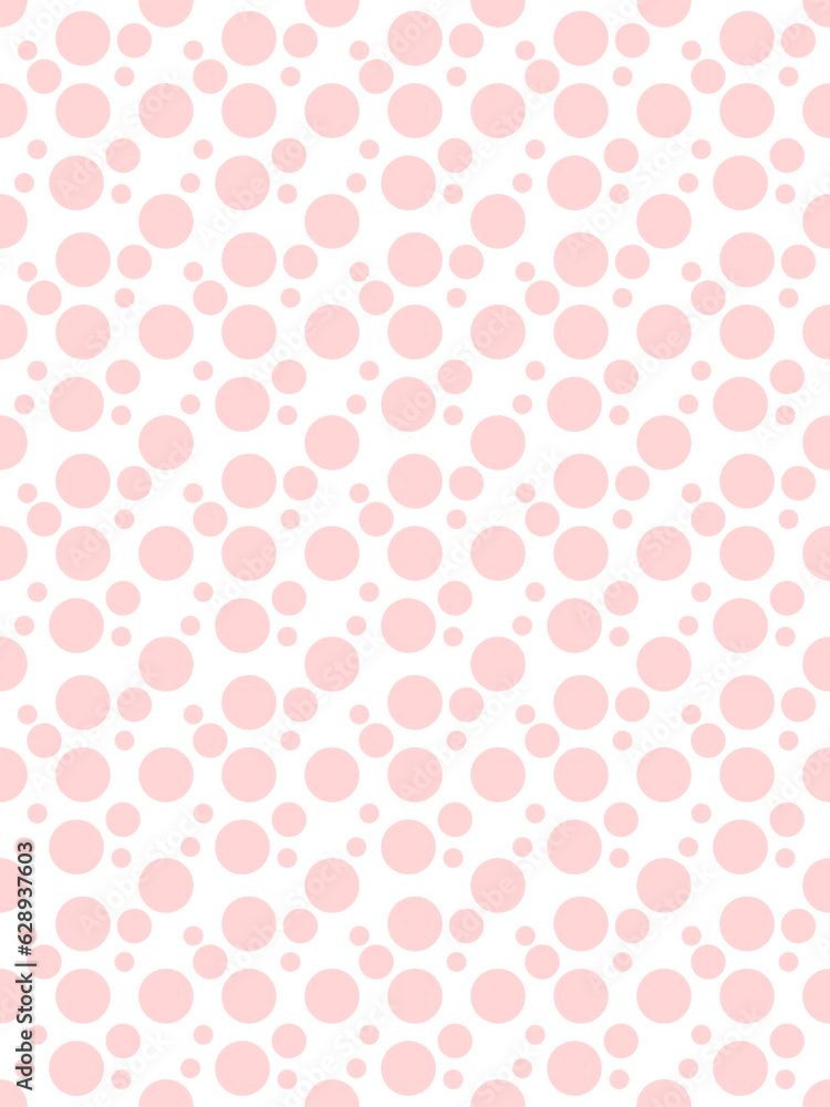 Seamless pattern with pink polka dots on a white background Seamless pattern with pink polka dots on a white background