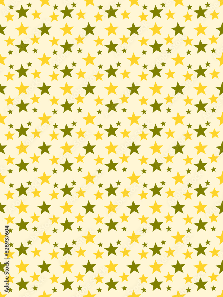 Seamless pattern with yellow stars on a yellow background. Seamless pattern with yellow stars on a yellow background.
