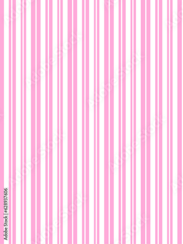 Seamless pattern of vertical stripes. Pink and white background.