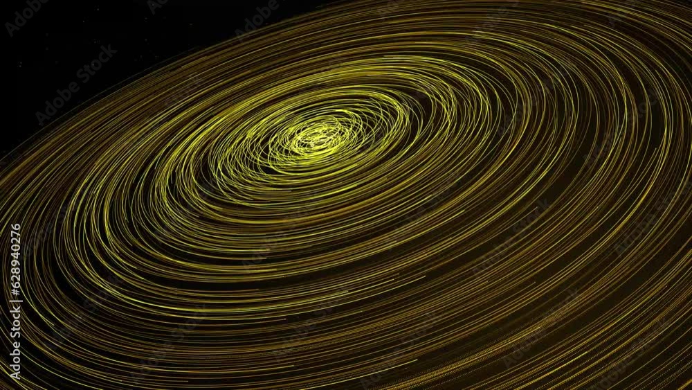 Physical Animation Using A Rotating Platform Vidéo Stock Orange dynamic cyclical center animation design. Particles ...