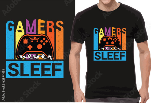 gamers never Sleef   vintage design