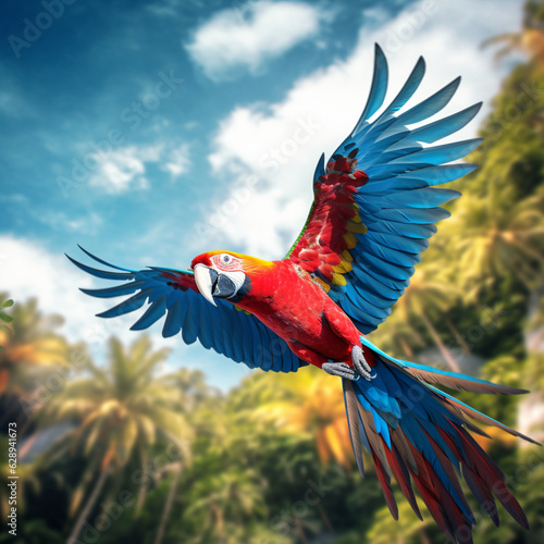 red and yellow macaw ara © Pro