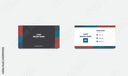 Colorful Business Card Vector Design Template 
