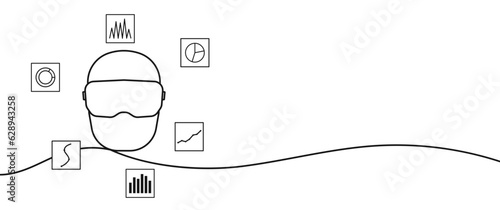 Open the future. Show off the wonders of artificial intelligence with our intriguing vector line illustration.
