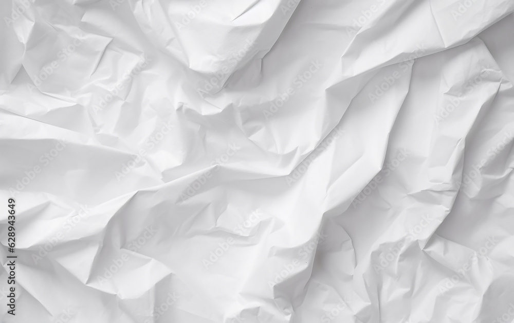 A lightly wrinkled white paper with a paper texture. Generative AI A lightly wrinkled white paper with a paper texture. Generative AI