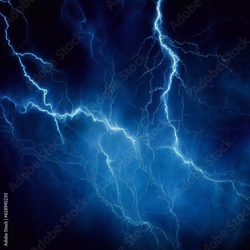 electric blue lightning storm