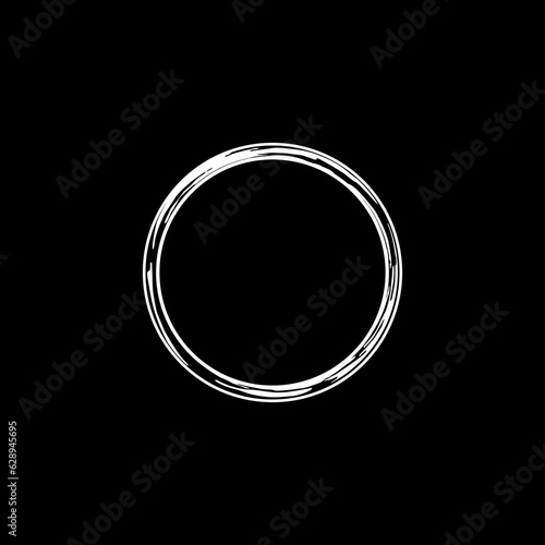 Zen Circle Icon Symbol. Aesthetic Circle Shape for Logo, Art Frame, Art Illustration, Website or Graphic Design Element. Vector Illustration