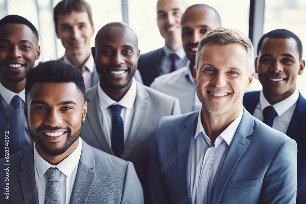 business businessman office mature meeting man portrait group teamwork success team diversity black created using generative ai technology business businessman office mature meeting man portrait group teamwork success team diversity black created using generative ai technology