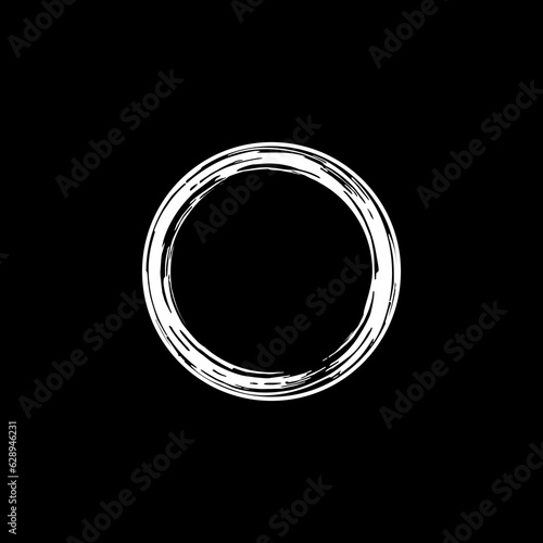 Zen Circle Icon Symbol. Aesthetic Circle Shape for Logo, Art Frame, Art Illustration, Website or Graphic Design Element. Vector Illustration