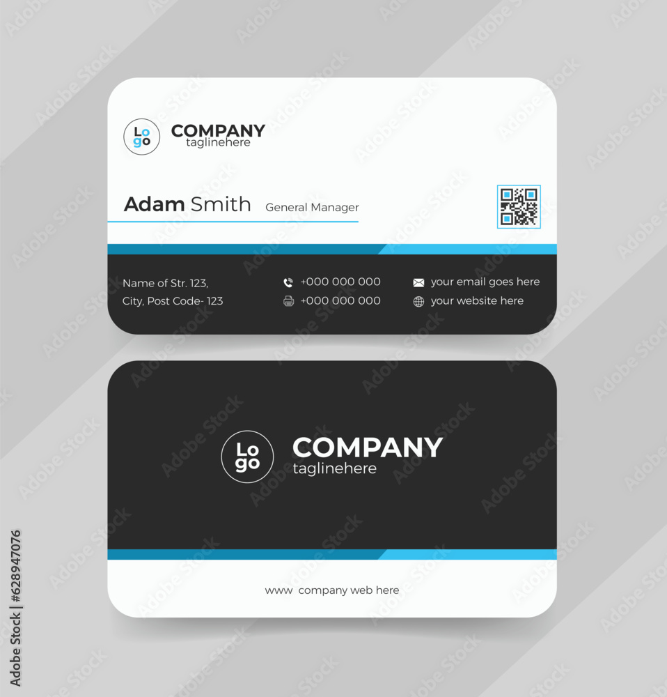 new double sided business card modern design abstract blue business card design. new double sided business card modern design abstract blue business card design.