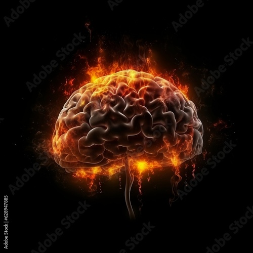 Burning Human Brain
